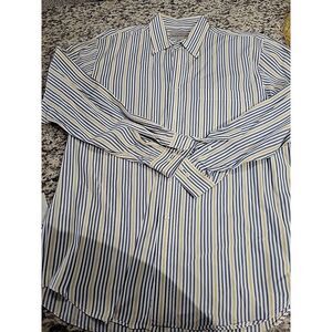 AKA Eddie‎ Bauer Men's Casual Multicolor Striped L Slv Button Shirt Sz Medium